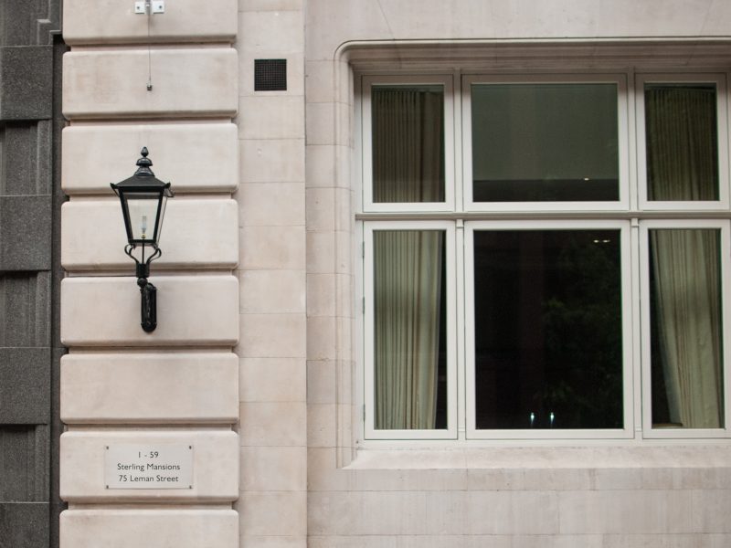 75 Leman Street flush casement windows