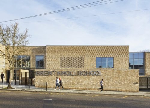 Alu-clad top-hung windows at Brent Knole School