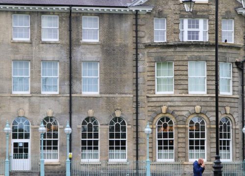 Traditional box sash windows University Arms Hotel