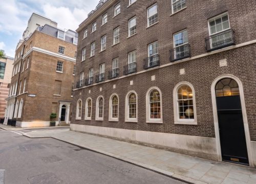 row of timber sash windows installed at 33 old jewry, London